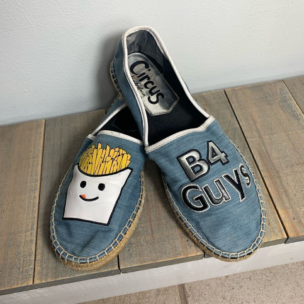 Circus by Sam Edelman Blue Fries Before Guys Slip On Espadrille Loafer Shoe
